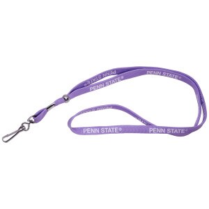 lavender lanyard with repeating white Penn State